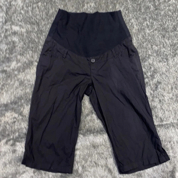 Thyme  maternity black cargo shorts Sz S - Picture 3 of 10